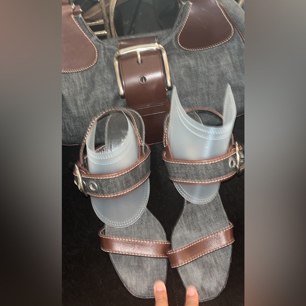 Prada bag and heels